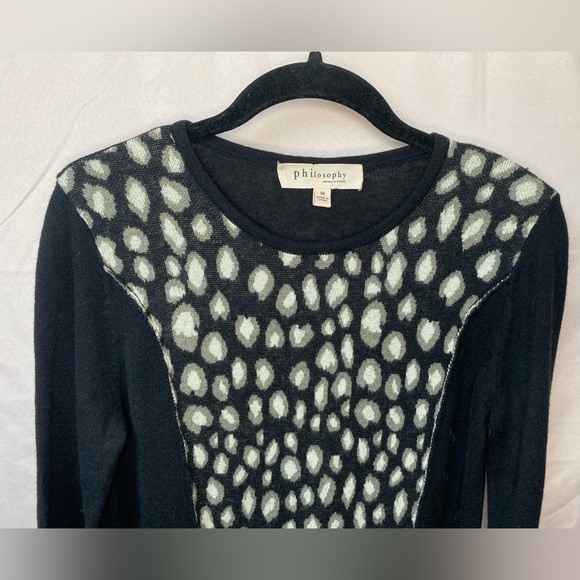 Philosophy Republic Clothing Medium Sweater Dress Knit Leopard Print - Picture 5 of 14